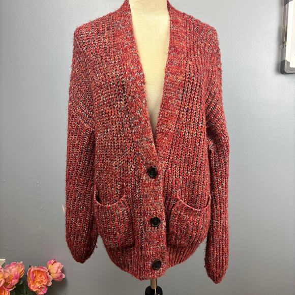 Chunky Knit Cozy Button Sweater Cardigan Oversize Universal Threads Small - Picture 1 of 8